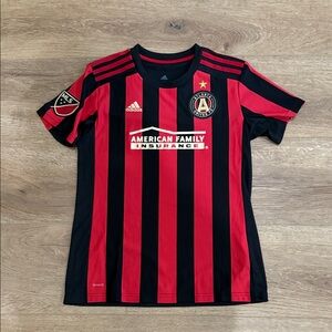 Adidas Black and Red Striped Women's Blouse